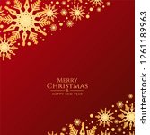 abstract red merry christmas... | Shutterstock .eps vector #1261189963