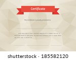 vector certificate background.... | Shutterstock .eps vector #185582120