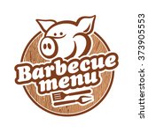 barbecue menu design | Shutterstock .eps vector #373905553