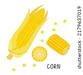 Illustration Of Ripe Corn With...