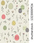 color easter eggs and spring... | Shutterstock .eps vector #1323000926