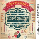 quality design on old paper... | Shutterstock .eps vector #245170309