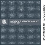 database and network icon set... | Shutterstock .eps vector #672283009