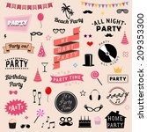 set of party icons  | Shutterstock . vector #209353300
