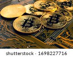 Golden Coins With Bitcoin...