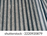 Small photo of roof architecture: building with galvanized sheet metal canopy, durable and resistant easy to assemble. metal corrugations today revalued for modern buildings.