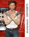 Small photo of Wax figure of Hugh Jackman as Wolverine inside for Hugh Jackman as Wolverine Wax Figure Manicured, Madame Tussauds New York, New York, NY September 4, 2009