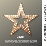 star retro light banner. vector ... | Shutterstock .eps vector #239624059