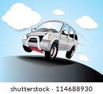 vector car in the road | Shutterstock .eps vector #114688930