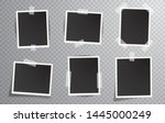 six blank instant photos... | Shutterstock .eps vector #1445000249