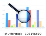 magnifier on financial graph | Shutterstock . vector #103146590