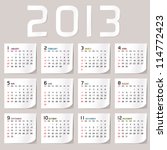 Simple 2013 Calendar / 2013 calendar design - week starts with sunday