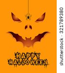 pumpkin for happy halloween  ... | Shutterstock .eps vector #321789380