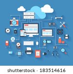 vector illustration of hardware ... | Shutterstock .eps vector #183514616