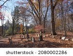 Small photo of Dutchess County, New York State - November 14, 2021: Rural cemetery beside the wooded campus of Bard College, the burial place of noted intellectuals including Philip Roth and Hannah Arendt