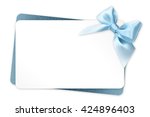 Gift Card With Blue Ribbon Bow...