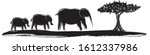 cave painting vector stone age... | Shutterstock .eps vector #1612337986