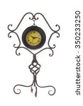 old vintage clock isolated on... | Shutterstock . vector #350233250