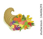 abundance horn with various... | Shutterstock . vector #146406293