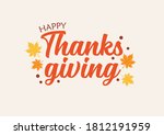 happy thanksgiving day... | Shutterstock .eps vector #1812191959