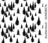 seamless pattern with pine... | Shutterstock .eps vector #165838076