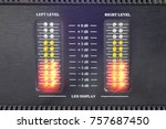 The LED light image on Audio controller of the amplifier.