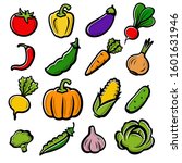 collection of vegetables set.... | Shutterstock .eps vector #1601631946