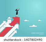 business vision and target ... | Shutterstock .eps vector #1407802490