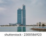 Small photo of Abu Dhabi, UAE - March 19, 2023: Cityscape of Abu Dhabi on March 27, 2014, UAE. Abu Dhabi is the capital and the second most populous city in the United Arab Emirates with around 1 million people.
