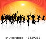 illustration of people jumping | Shutterstock .eps vector #43529389