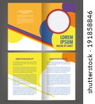 vector empty bi fold brochure... | Shutterstock .eps vector #191858846