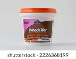 Small photo of STILLWATER, MN, USA - OCTOBER 27, 2022: Elmer's Wood Filler and trademark logo.