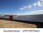 Small photo of Brora, Scotland - June 2021: Dudgeon Park is the home of Highland League team Brora Rangers Football Club in Scotland, UK