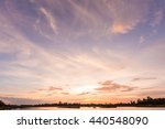 Sunset Sky Background With...