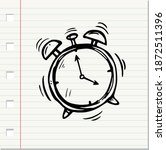 Alarm Clock Icon Doodle On...
