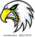 mascot head of  angry eagle