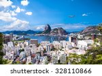 Panoramic view of Rio De Janeiro and Sugar Loaf, Brazil .