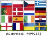 euro 2012 cup group balls on... | Shutterstock . vector #94991893