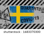 flag of sweden on grunge styled ... | Shutterstock . vector #1683370300