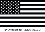Black And White American Flag. 