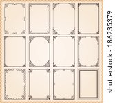decorative vintage frames and... | Shutterstock .eps vector #186235379