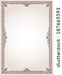 decorative border frame... | Shutterstock .eps vector #187665593