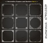 decorative square frames... | Shutterstock .eps vector #679013329