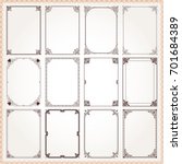 decorative vintage frames... | Shutterstock .eps vector #701684389