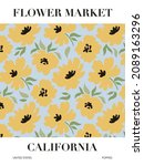 Flower Market Poster With...