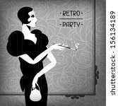 Retro Party Background With...