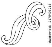 wave line curl. monochrome... | Shutterstock .eps vector #2175405213