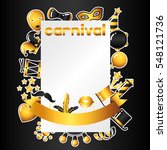 carnival invitation card with... | Shutterstock .eps vector #548121736