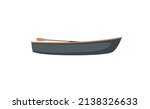 Wooden Dinghy In Flat Style On...