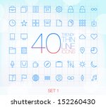 40 trendy thin line icons for... | Shutterstock .eps vector #152260430